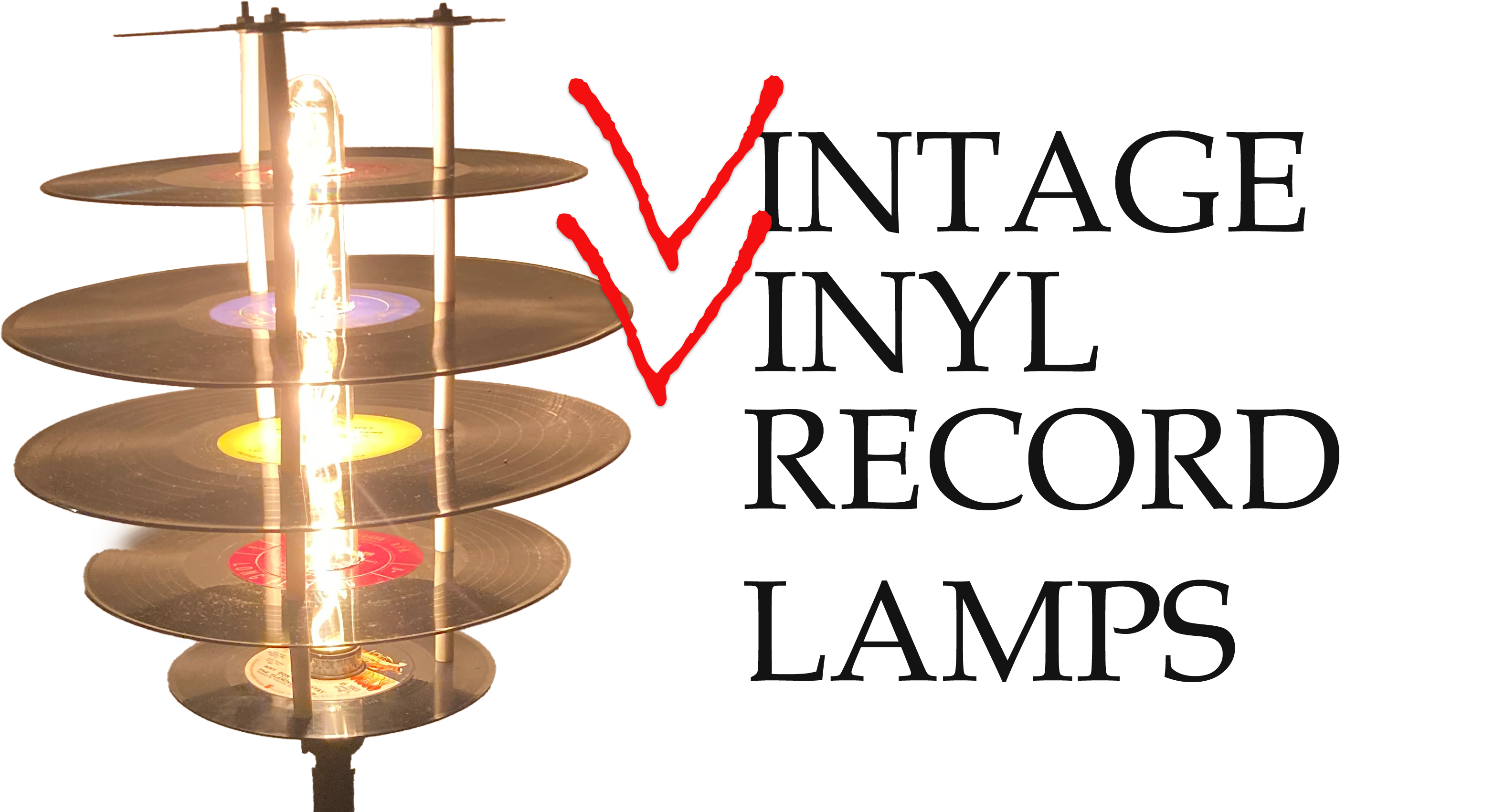 Vintage Vinyl Record Lamps