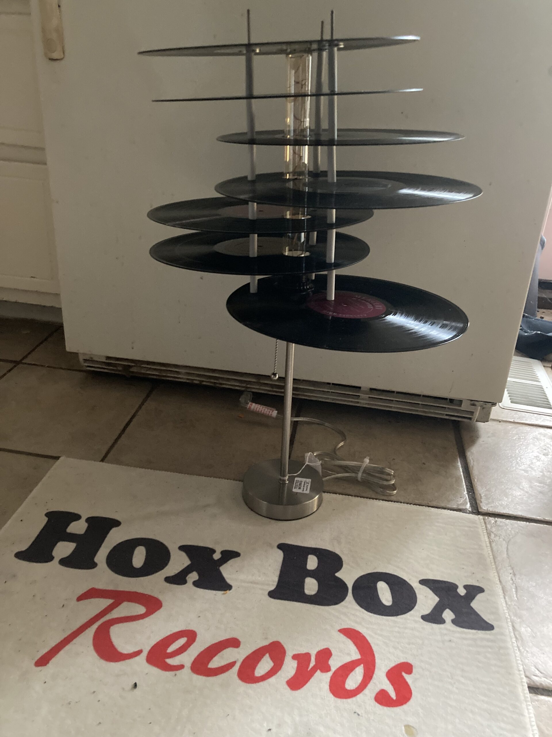 vintage vinyl table lamp